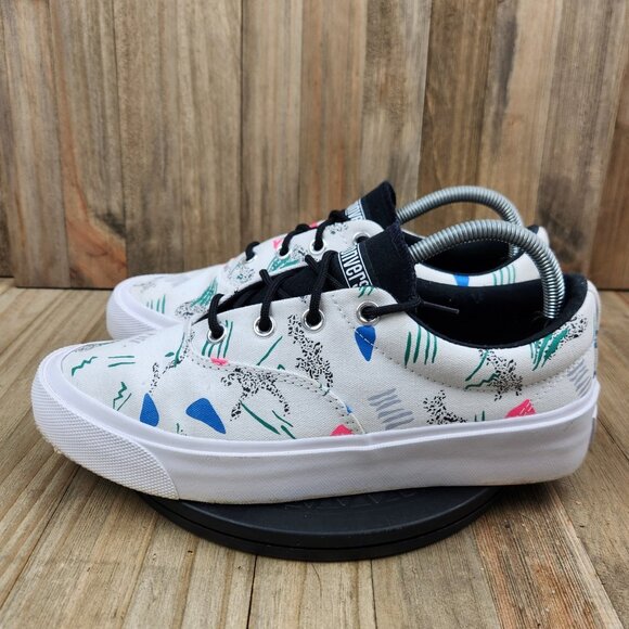 Converse Skid Grip Mens size 8.5 / Womens 10 Archive Print Canvas Sneakers Shoes - Picture 1 of 9